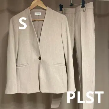 PLST 웜 리저브 베이지 자켓 팬츠 수트 세트 S