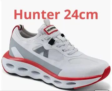 HUNTER 화이트/레드 스니커즈
