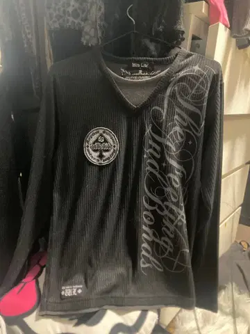 Wild Life 긴팔 티셔츠 시크 스타일 헤이세이 갸루 그런지