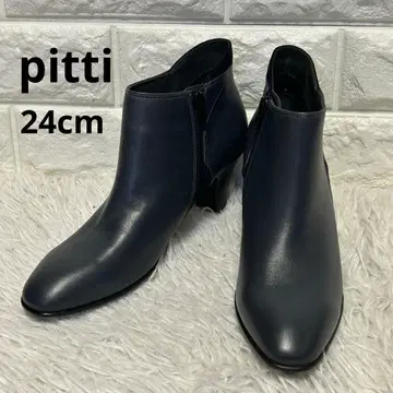 미사용 pitti FEMININE 피티 가죽 숏부츠 24EE
