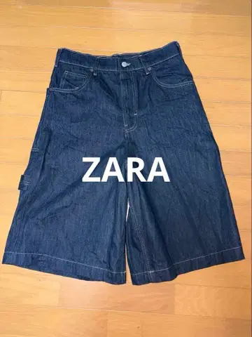 ZARA 오버 사이즈 핏 데님 버뮤다 팬츠 JP30