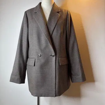 이번 시즌 새상품 쉽스 SHIPS 체크 무늬 테일러드 자켓 그레이 계열