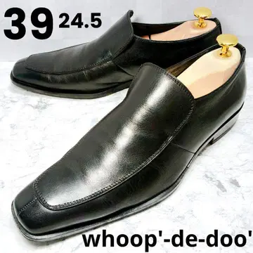 whoop-de-doo 슬립온 가죽 스퀘어토 블랙 후프디두.