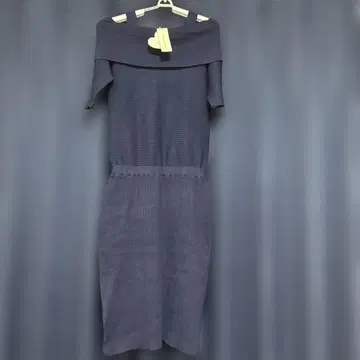 네이비 오프숄더 원피스