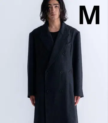 sinss 클래식 울 블렌드 트위드 코트 차콜 M