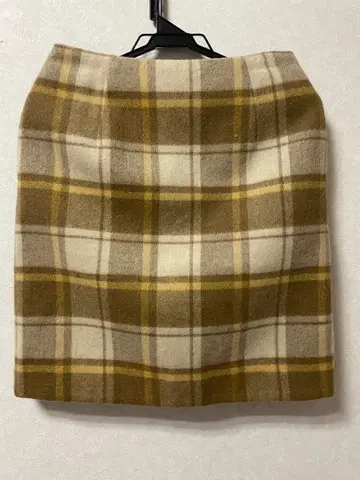 택 포함 새상품 쉽스 체크 무늬 스커트 쉽스