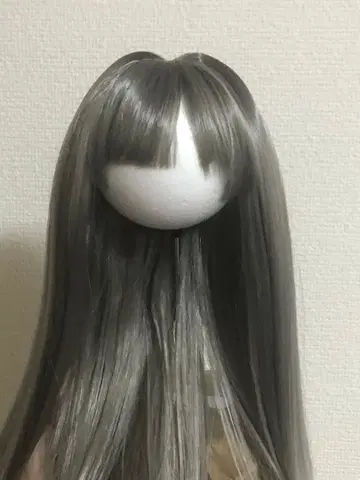 인형용 인테이크 가발 8~9inch 그레이 롱
