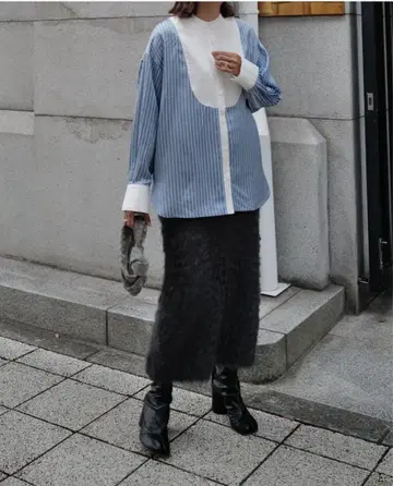 [ 새상품급 ] machatt noble blush skirt black