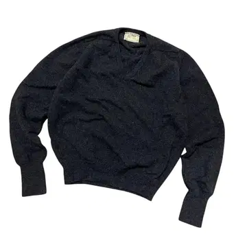 80s USA제 L.L.Bean 무지 램스울 니트