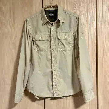 THE NORTH FACE 베이지 긴팔 셔츠