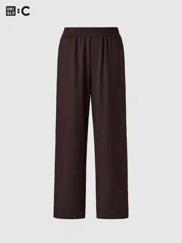 [UNIQLO C] 이지 와이드 테이퍼드 팬츠 브라운