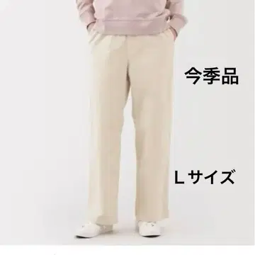 무인 여성 스트레치 코듀로이 이지 스트레이트 팬츠 아이보리 L 사이즈