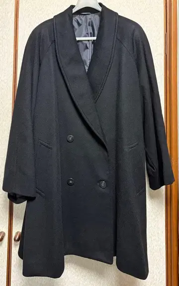 블랙 캐시미어 코트