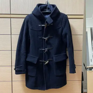 네이비 더플 코트 울 혼방