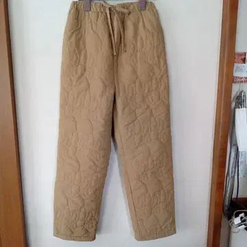 그라니프 퀼팅 베이지 팬츠