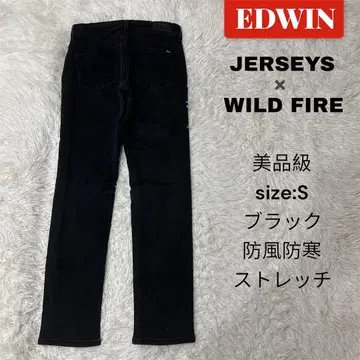 EDWIN JERSEYS WILD FIRE 데님 S 블랙 방풍 방한