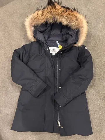 PYRENEX 후드 부착 다운 자켓 네이비 FR34 JP36