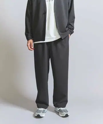 새상품 L 다크 그레이 와이드 팬츠
