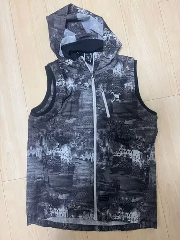 Oakley 후드 부착 베스트 그레이/블랙 골프웨어 M 사이즈