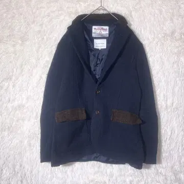 세븐 데이즈 선데이 해리스 트위드 자켓 네이비 브라운 가을/겨울