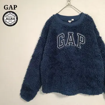 GAP 갭 맨투맨 보아 화이트 택 아치 로고 트레이닝복 네이비