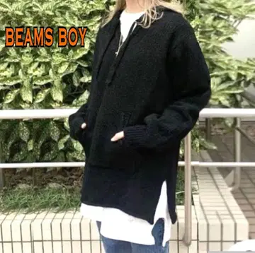 5 게이지 멕시칸 니트 후드티 블랙 빔즈 보이