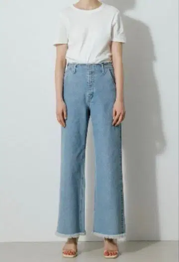 AZUL by MOUSSY 와이드 레그 데님 L 사이즈