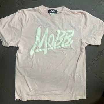 MOBB 핑크 티셔츠 로고 프린트