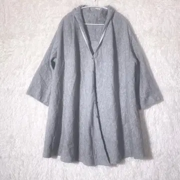 저널 스탠다드 가디건 겉옷 루즈핏 그레이 울 얇은 소재