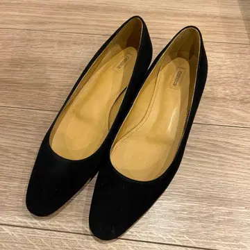 블랙 스웨이드 플랫슈즈