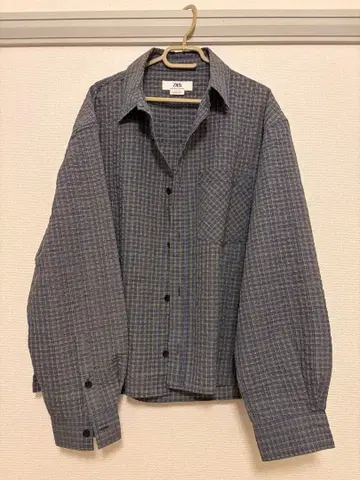 ZARA 긴팔 셔츠 그레이 계열 L 사이즈