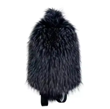 [ Y2K ] 퍼 백팩 블랙 그레이