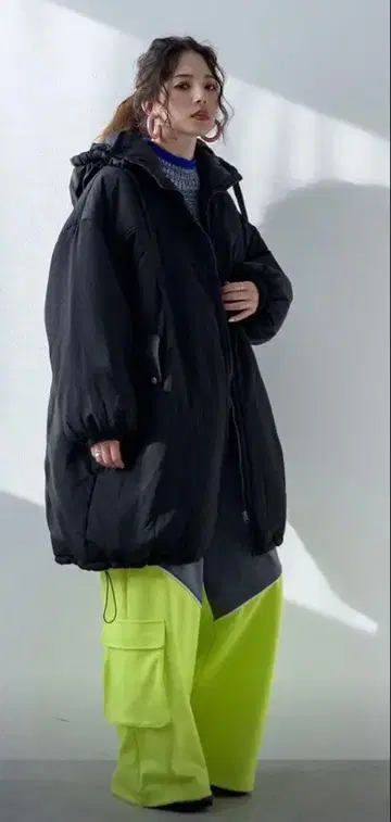 다운 코트 오버 사이즈 bohmal 볼륨 몬스터 후디 코트