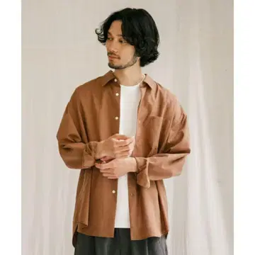 [새상품급] URBAN RESEARCH Albini 린넨 오버 셔츠 M