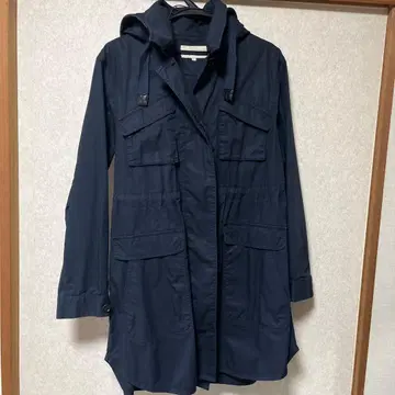 네이비 밀리터리 스타일 트렌치코트