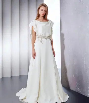 라트리에 마리아주 웨딩 드레스 쉬폰 드레스 결혼식 사전 촬영