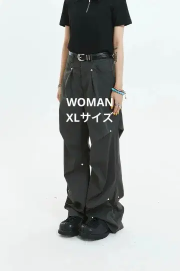 [ 미사용 ] DUOGELAI 그레이 와이드 팬츠 XL