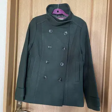새상품급 H&M 코트 다크 그린 더블 브레스트 피코트 XL 아우터