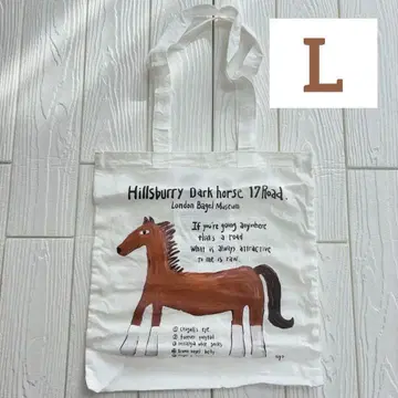 한국 한정판 London Bagel Museum 에코백 토트 호스 L