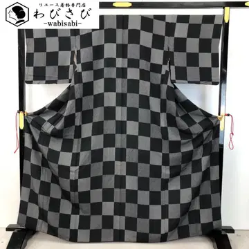 코몬 체크 패턴 모노톤 크레이프 원단 통통 사이즈 K-5070