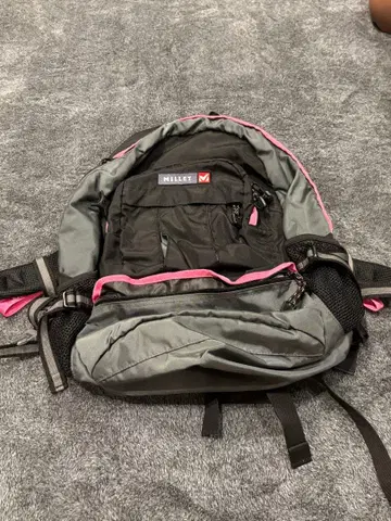 MILLET 중형 백팩 그레이/핑크 마르쉐20