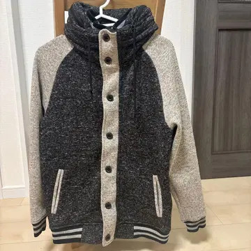 빔즈 아우터 볼륨 넥 후드 부착 더블 지퍼 가을/겨울