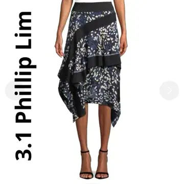 3.1 필립림 쓰리원필립림 이소재 절개 스커트