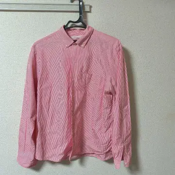 SUNSHINE + CLOUD 빨흰 스트라이프 긴팔 셔츠