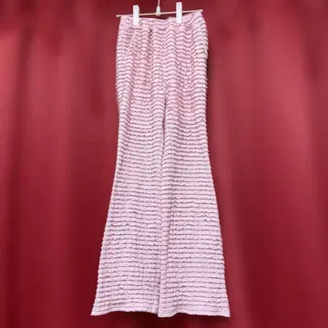 더블 스트레치 프릴 디자인 플레어 팬츠