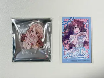 시마무라 우즈키 마네키네코 콜라보 미니 아크릴 스탠드 & 포토 카드