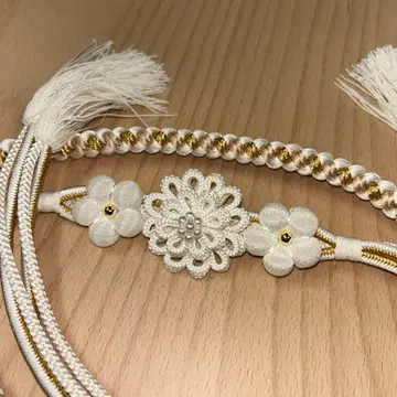 허리띠 꽃 화이트 금 귀여운
