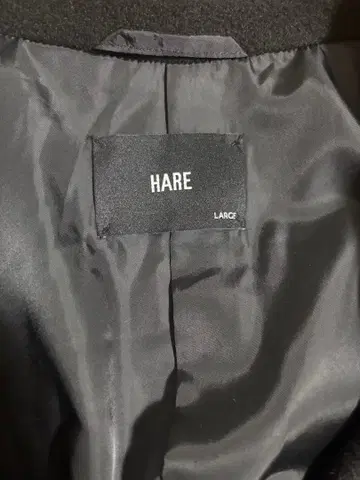 HARE 블랙 체스터 코트 L 사이즈