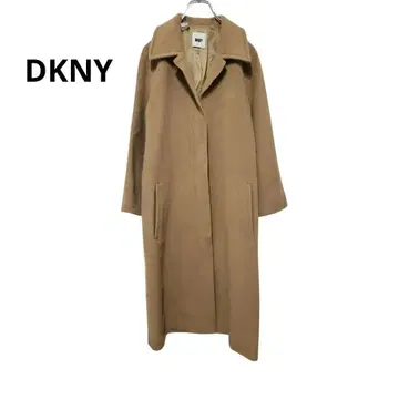 DKNY 다나카란 울 롱 코트 카멜 베이지