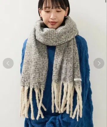 FREAK'S STORE 프린지 볼륨 머플러 그레이